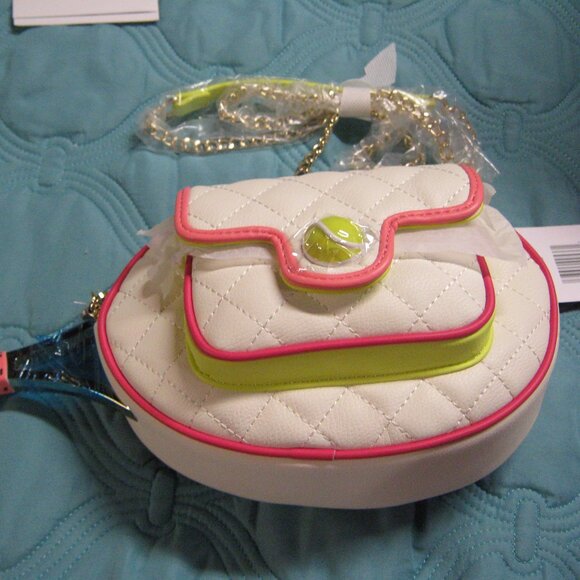 NWT RARE Betsey Johnson Over Served Tennis Crossbody Purse - Picture 1 of 15